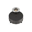 Luminaria empotrable en suelo DASAR® M redondo, giratorio, controlable por DALI, pasable IP67, acero inoxidable regulable