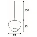 pendant luminaire PANTILO CONVEX 29 E27 IP20, chrome