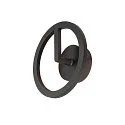 Luminaria de pared para exteriores Q-RING PHASE sin sensor, regulable IP65, negro regulable
