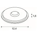 SLV floor recessed luminaire BIG PLOT round, surface-mounted version, without trim IP67, aluminium 