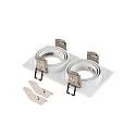 SLV ring NEW TRIA® 155 2 flames, built-in version, white
