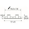 SLV Aro NEW TRIA® 155 de 2 llamas, versión incorporada, aluminio