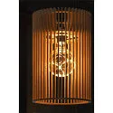 SLV pendant luminaire WUD - CYLINDRIC cylindrical E27 IP20, wood, black dimmable