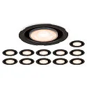 SLV Luz downlight UNIVERSAL DOWNLIGHT IP20 PHASE 38° giratorio, CCT Switch, juego de 12, con cable a través de