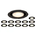 SLV Luz downlight UNIVERSAL DOWNLIGHT IP20 PHASE 38° giratorio, CCT Switch, juego de 12, con cable a través de