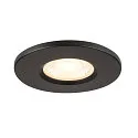 SLV Recubrimiento UNIVERSAL DOWNLIGHT IP65 redondo, rígido, cerrado, hermético, negro