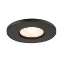 SLV Recubrimiento UNIVERSAL DOWNLIGHT IP65 redondo, rígido, cerrado, hermético, negro
