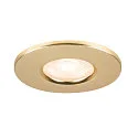 SLV Recubrimiento UNIVERSAL DOWNLIGHT IP65 redondo, rígido, cerrado, hermético, dorado mate