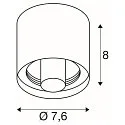 SLV ceiling luminaire VARYT without shade E14 IP44, copper dimmable