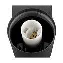 SLV Luminaria de pared VARYT redondo, sin pantalla E14 IP44, negro regulable