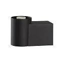 SLV Luminaria de pared VARYT redondo, sin pantalla E14 IP44, negro regulable