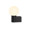 SLV Luminaria de pared VARYT redondo, sin pantalla E14 IP44, negro regulable