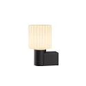 SLV Luminaria de pared VARYT redondo, sin pantalla E14 IP44, negro regulable