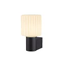 SLV Luminaria de pared VARYT redondo, sin pantalla E14 IP44, negro regulable