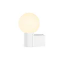 SLV wall luminaire VARYT round, without shade E14 IP44, white dimmable
