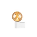 SLV wall luminaire VARYT round, without shade E14 IP44, white dimmable