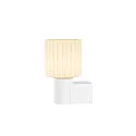 SLV wall luminaire VARYT round, without shade E14 IP44, white dimmable