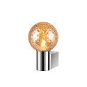 SLV wall luminaire VARYT round, without shade E14 IP44, chrome dimmable
