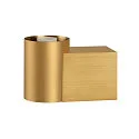 SLV wall luminaire VARYT round, without shade E14 IP44, brass dimmable
