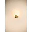 SLV wall luminaire VARYT round, without shade E14 IP44, brass dimmable