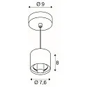 SLV pendant luminaire VARYT without shade E14 IP20, dimmable