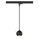 Luminaria colgante trifásica LIGHT EYE® 90 abajo, en forma de bala GU10 IP20, negro mate regulable