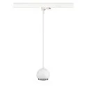 SLV Luminaria colgante trifásica LIGHT EYE® 90 abajo, en forma de bala GU10 IP20, blanco mate regulable