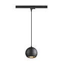 Luminaria colgante trifásica LIGHT EYE® 150 abajo, en forma de bala GU10 IP20, negro mate regulable