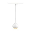 Luminaria colgante trifásica LIGHT EYE® 150 abajo, en forma de bala GU10 IP20, blanco mate regulable