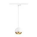 SLV Luminaria colgante trifásica LIGHT EYE® 150 abajo, en forma de bala GU10 IP20, blanco mate regulable