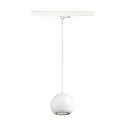 SLV Luminaria colgante trifásica LIGHT EYE® 150 abajo, en forma de bala GU10 IP20, blanco mate regulable