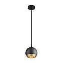SLV Luminaria colgante LIGHT EYE® 150 GU10 IP20, negro regulable