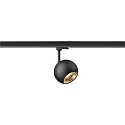 Foco trifásico LIGHT EYE® 150 giratorio, giratorio, en forma de bala GU10 IP20, negro mate regulable