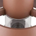 SLV Luminaria de pie para exteriores PHOTONI CYL POLE 75 cilíndrico, resistente a los impactos E27 IP65, color oxidado regulable