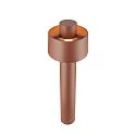 SLV Luminaria de pie para exteriores PHOTONI CYL POLE 75 cilíndrico, resistente a los impactos E27 IP65, color oxidado regulable