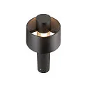 SLV Luminaria de zócalo PHOTONI CYL POLE 45 cilíndrico, resistente a los impactos E27 IP65, negro mate regulable
