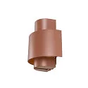 SLV Luminaria de pared para exteriores PHOTONI CYL cilíndrico, semicircular E27 IP65, color oxidado regulable