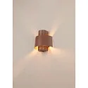 SLV Luminaria de pared para exteriores PHOTONI CYL cilíndrico, semicircular E27 IP65, color oxidado regulable