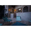SLV Luminaria de pared para exteriores PHOTONI CYL cilíndrico, semicircular E27 IP65, color oxidado regulable