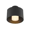 Luminaria de techo para exteriores PHOTONI CYL cilíndrico, con espaciador E27 IP65, negro mate regulable