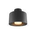 SLV Luminaria de techo para exteriores PHOTONI CYL cilíndrico, con espaciador E27 IP65, negro mate regulable