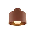 SLV Luminaria de techo para exteriores PHOTONI CYL cilíndrico, con espaciador E27 IP65, color oxidado regulable