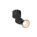 Luminaria de pared y techo PURI 2.0 BASIC STANDARD estándar, redondo GU10 IP20, negro regulable