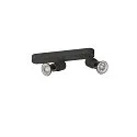 SLV Luminaria de pared y techo PURI 2.0 BASIC ASYM redondo, asimétrico GU10 IP20, negro regulable