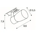 Foco monofásico PURI 2.0 - DOME semicircular, ajustable GU10 IP20, dorado, negro regulable