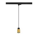 SLV 3-phase pendant luminaire PURI 2.0 - TUBE cylindrical GU10 IP20, black dimmable