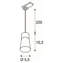SLV Luminaria colgante trifásica PURI 2.0 - CONE cónico GU10 IP20, blanco regulable