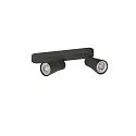 SLV Luminaria de pared y techo PURI 2.0 - CONE de 2 llamas, asimétrico GU10 IP20, negro regulable