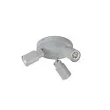 SLV Luminaria de pared y techo PURI 2.0 - TUBE de 3 llamas, redondo GU10 IP20, gris regulable