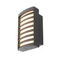 outdoor wall luminaire RASTERLYS WL square, with diffuser, sea-air resistant, arched IP65, anthracite dimmable